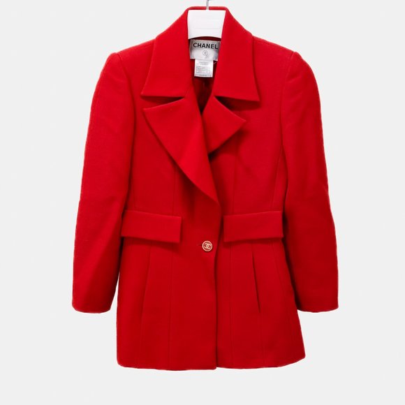Chanel 01A Red Wool Blazer - Picture 1 of 13